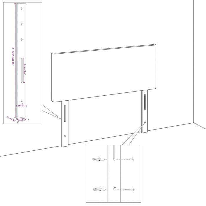 Hoofdborden 2 st 100x5x78/88 cm stof groen