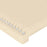 Hoofdbord met randen 93x23x78/88 cm stof crèmekleurig