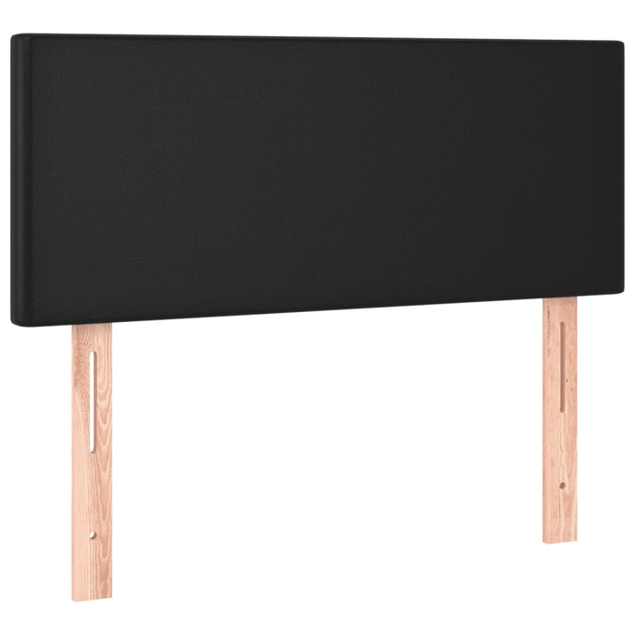 Hoofdbord LED 80x5x78/88 cm kunstleer zwart