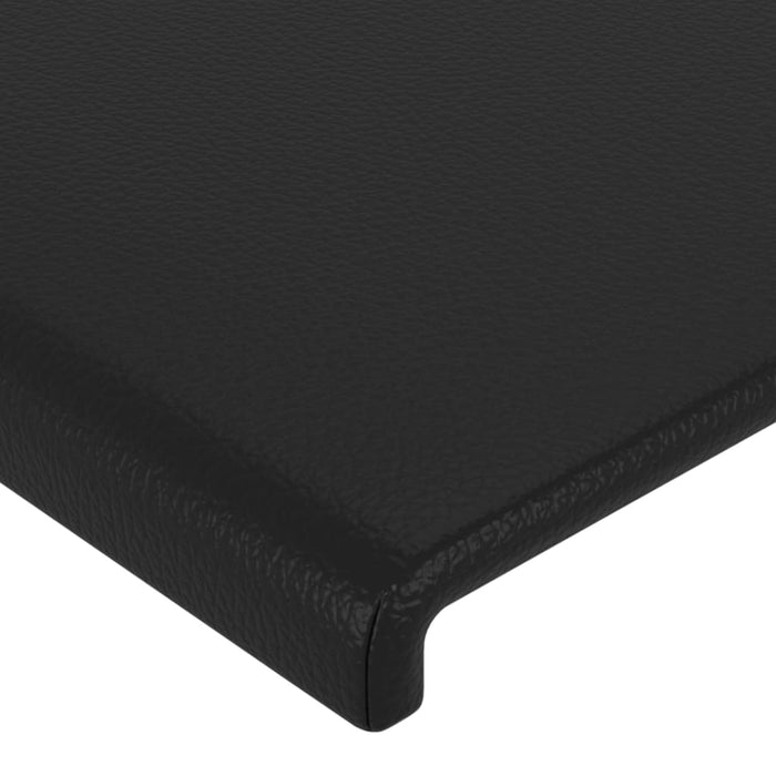 Hoofdbord LED 90x5x78/88 cm kunstleer zwart