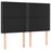 Hoofdbord LED 144x5x118/128 cm kunstleer zwart