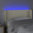 Hoofdbord LED 103x16x78/88 cm kunstleer crèmekleurig