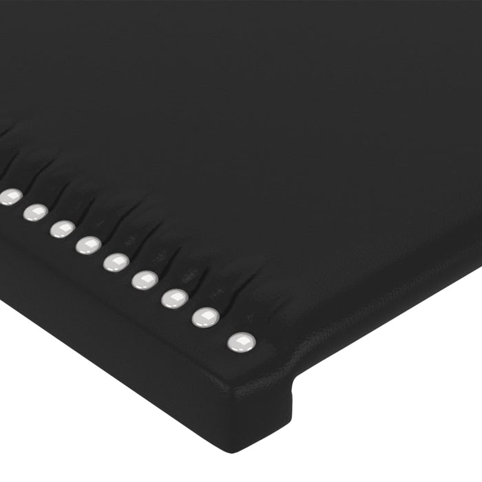 Hoofdbord LED 83x16x78/88 cm kunstleer zwart