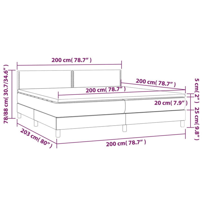 Boxspring met matras fluweel donkergrijs 200x200 cm