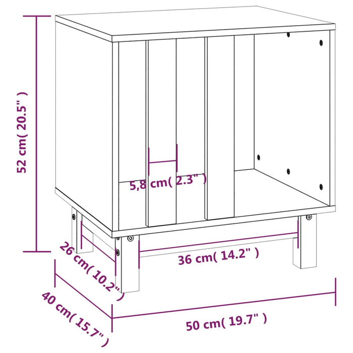 Hondenhok 50x40x52 cm massief grenenhout honingbruin