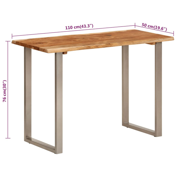 Eettafel 110x50x76 cm massief acaciahout