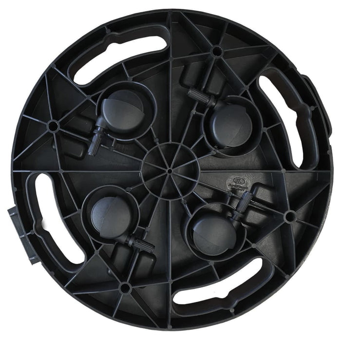 Plantentrolleys met wielen 2 st 170 kg diameter 30 cm zwart