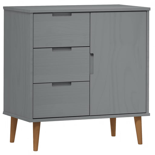 Dressoir MOLDE 76,5x40x80 cm massief grenenhout grijs