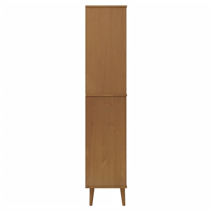 Boekenkast MOLDE 85x35x170,5 cm massief grenenhout bruin