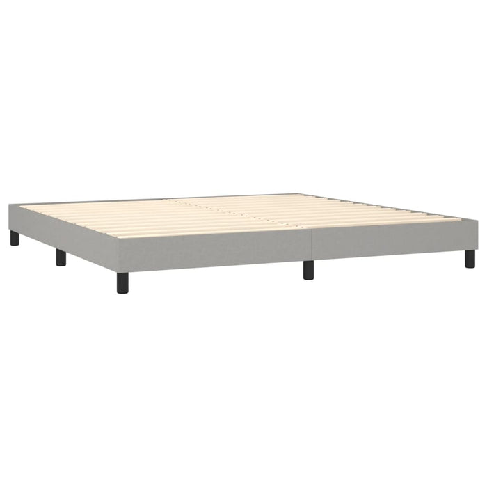 Boxspring met matras stof lichtgrijs 200x200 cm