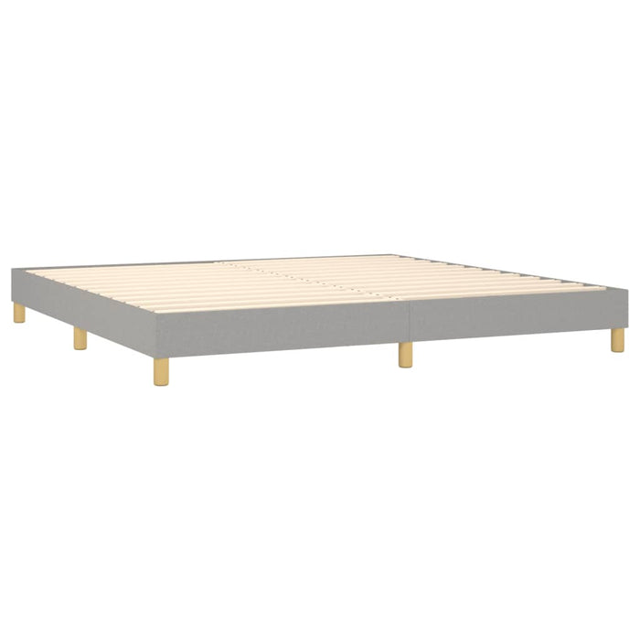 Boxspring met matras stof lichtgrijs 200x200 cm