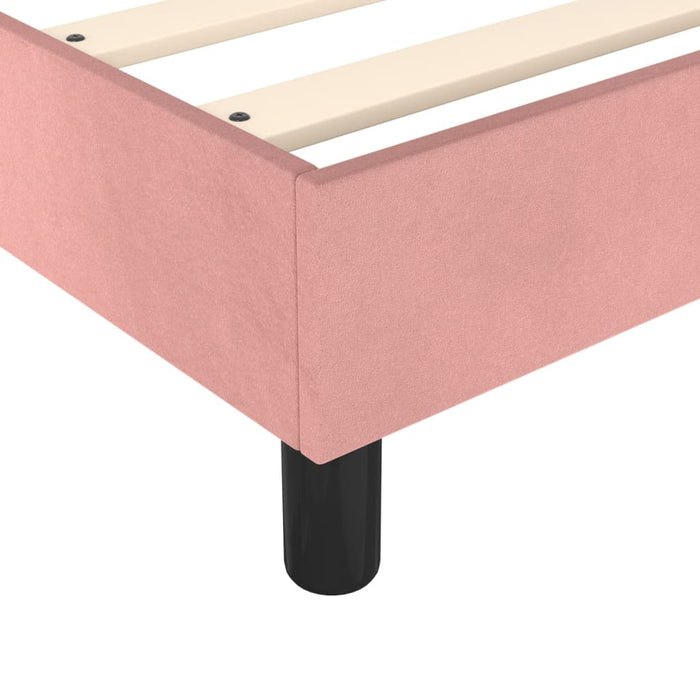 Boxspring met matras fluweel roze 200x200 cm