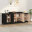 Dressoir 164x37x68 cm massief grenenhout zwart