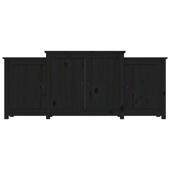 Dressoir 164x37x68 cm massief grenenhout zwart