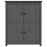 Dressoir 83x41,5x100 cm massief grenenhout grijs