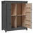 Dressoir 83x41,5x100 cm massief grenenhout grijs