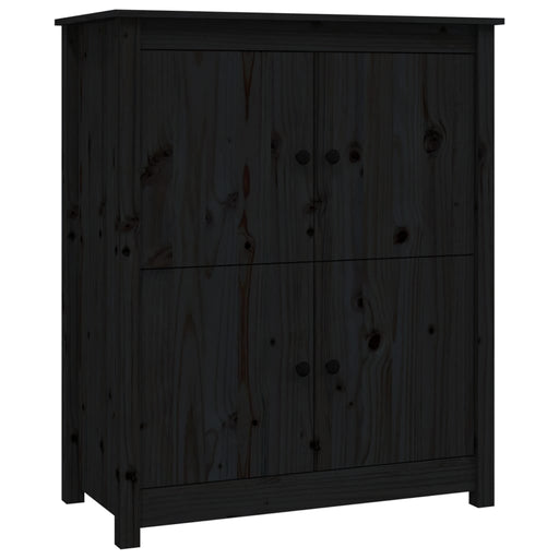 Dressoir 83x41,5x100 cm massief grenenhout zwart