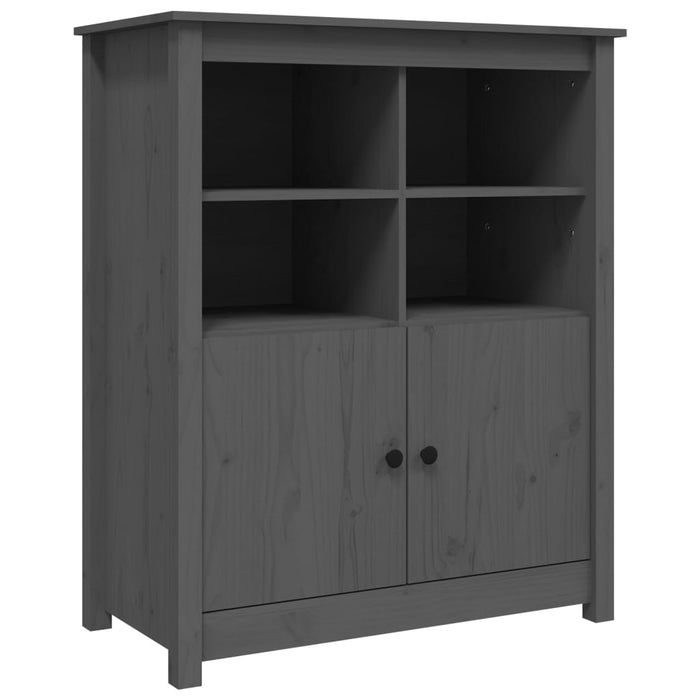 Dressoir 83x41,5x100 cm massief grenenhout grijs