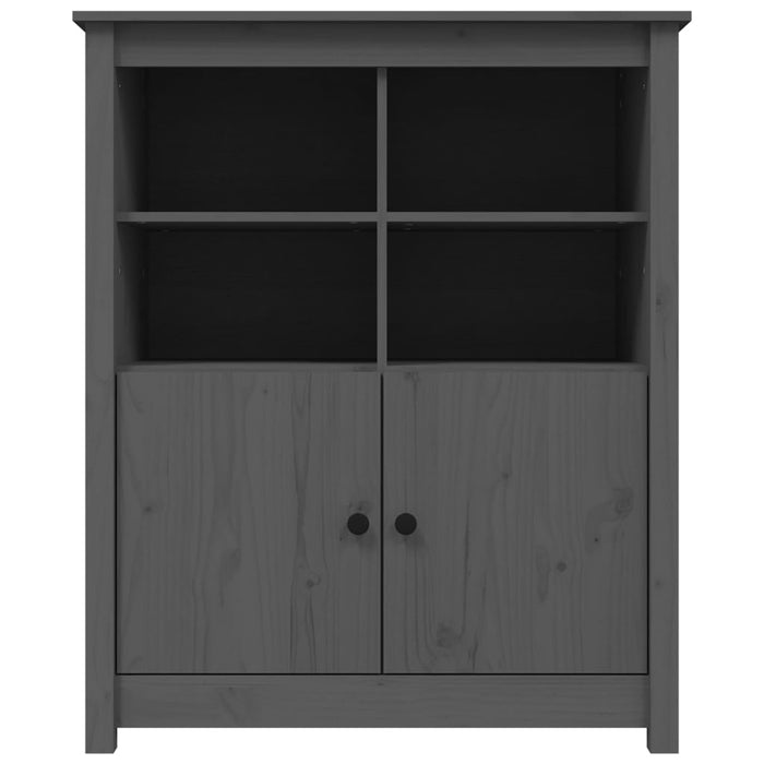 Dressoir 83x41,5x100 cm massief grenenhout grijs