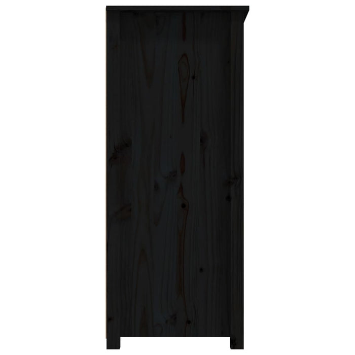 Dressoir 83x41,5x100 cm massief grenenhout zwart