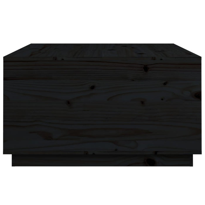 Salontafel 80x80x45 cm massief grenenhout zwart