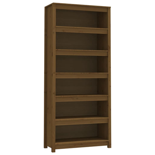 Boekenkast 80x35x183 cm massief grenenhout honingbruin