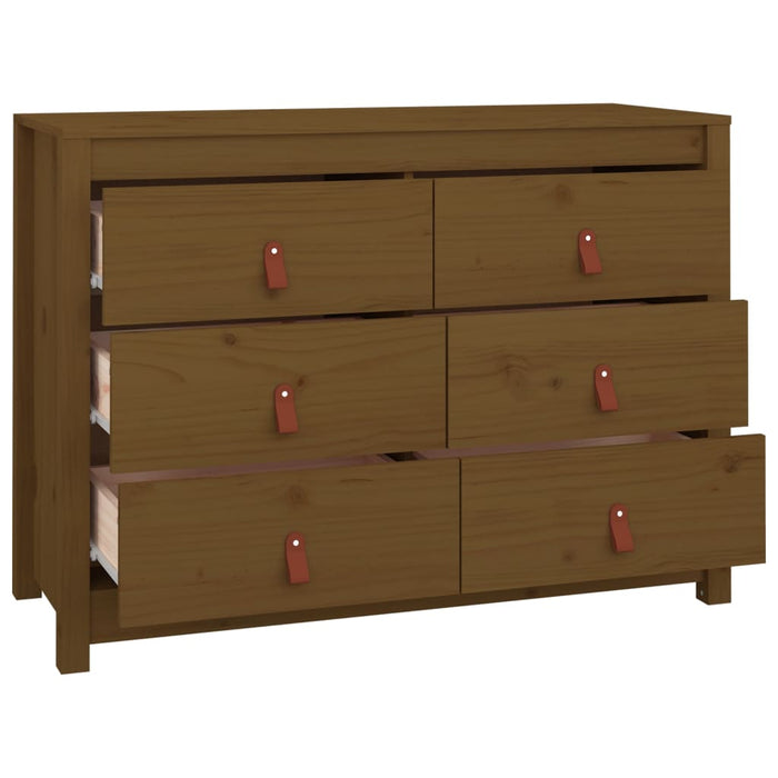 Dressoir 100x40x72 cm massief grenenhout honingbruin