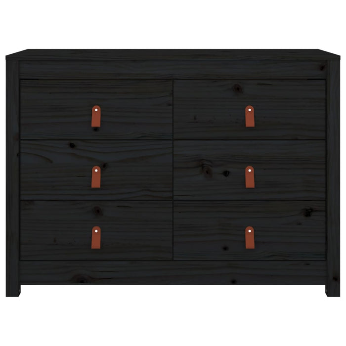 Dressoir 100x40x72 cm massief grenenhout zwart