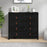 Dressoir 100x40x90 cm massief grenenhout zwart