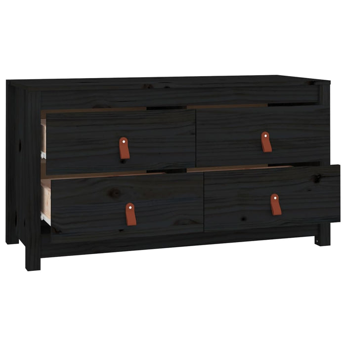 Dressoir 100x40x54 cm massief grenenhout zwart