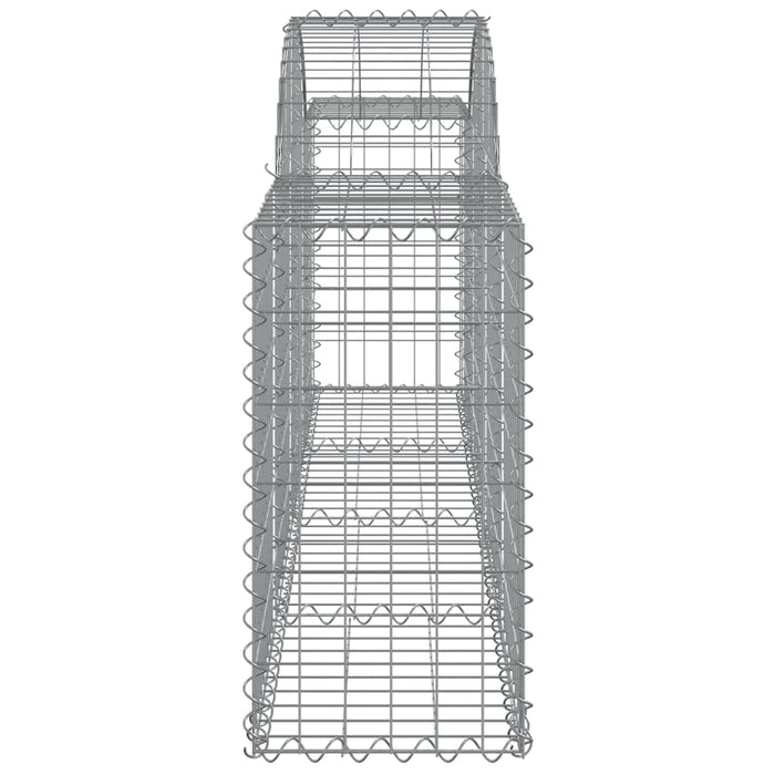 Schanskorven 6 st gewelfd 200x30x60/80 cm gegalvaniseerd ijzer