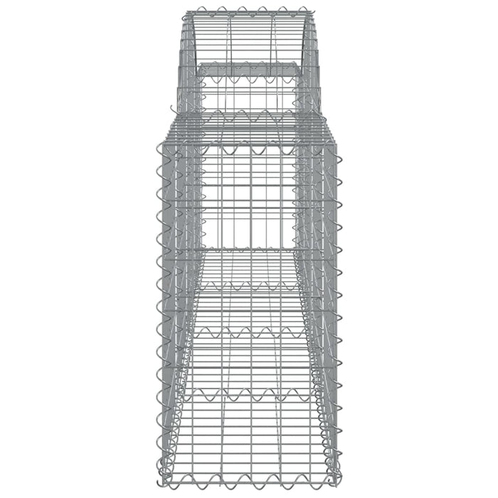 Schanskorven 7 st gewelfd 200x30x60/80 cm gegalvaniseerd ijzer