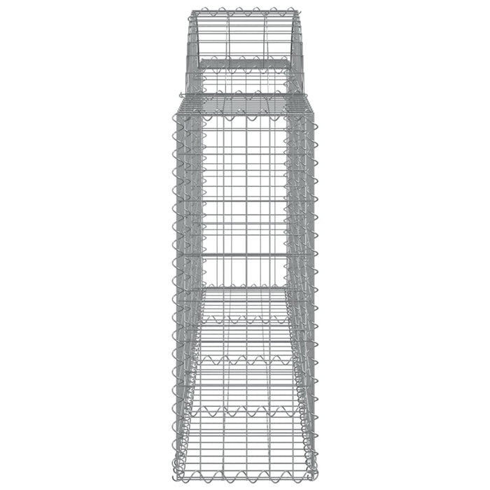 Schanskorven 6 st gewelfd 200x30x80/100 cm gegalvaniseerd ijzer