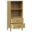 Boekenkast met 2 lades OSLO 60x35x128,5 cm massief hout bruin