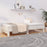 Slaapbank uitschuifbaar 2x(100x200) cm massief grenenhout wit