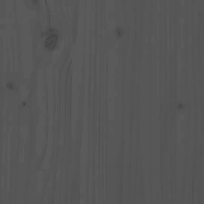 Slaapbank uitschuifbaar massief grenenhout grijs 2x(90x190) cm