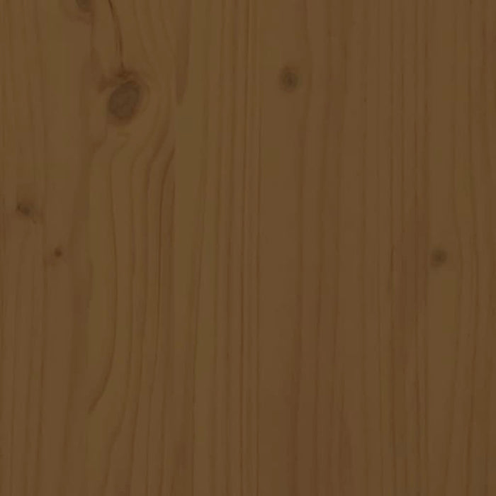 Slaapbank uitschuifbaar grenenhout honingbruin 2x(75x190) cm
