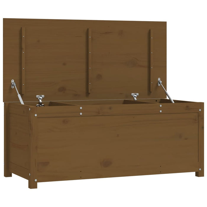 Opbergbox honingbruin 110x50x45,5 cm massief grenenhout