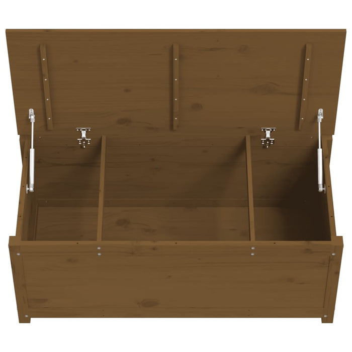 Opbergbox honingbruin 110x50x45,5 cm massief grenenhout