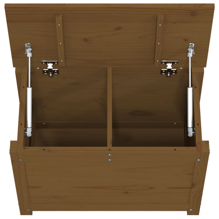 Opbergbox honingbruin 60x32x45,5 cm massief grenenhout