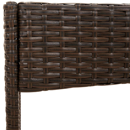 4-delige Loungeset met kussens poly rattan bruin