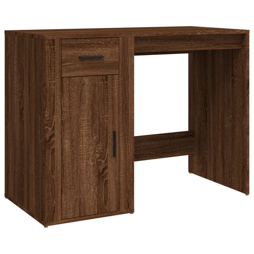 Bureau 100x49x75 cm bewerkt hout bruineikenkleurig