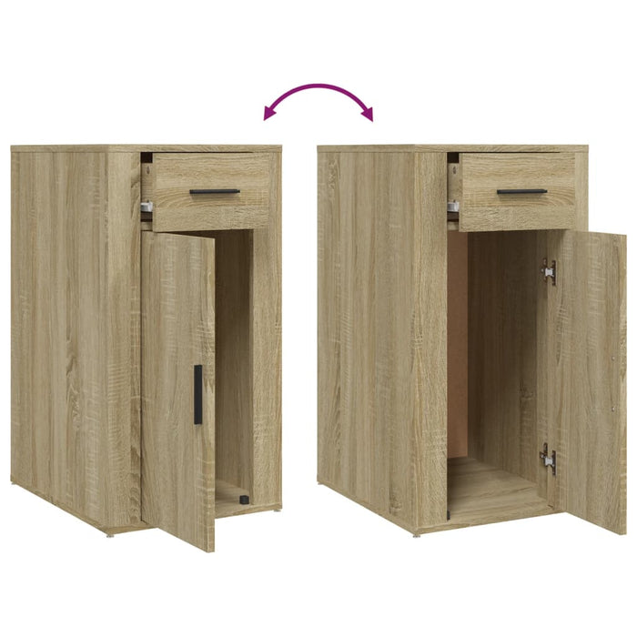 Bureaukastje 40x49x75 cm bewerkt hout sonoma eikenkleurig