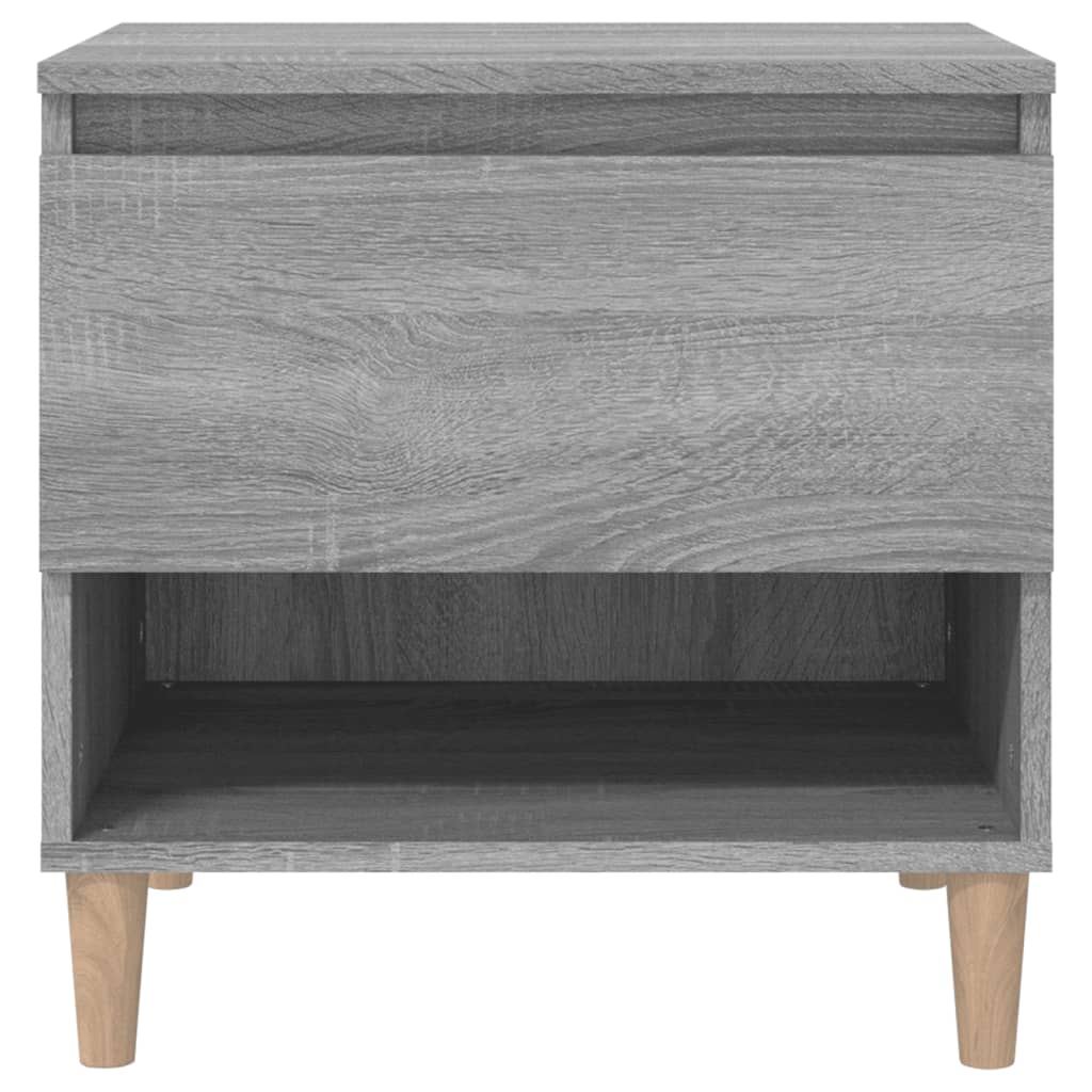 Nachtkastjes 2 st 50x46x50 cm bewerkt hout grijs sonoma eiken