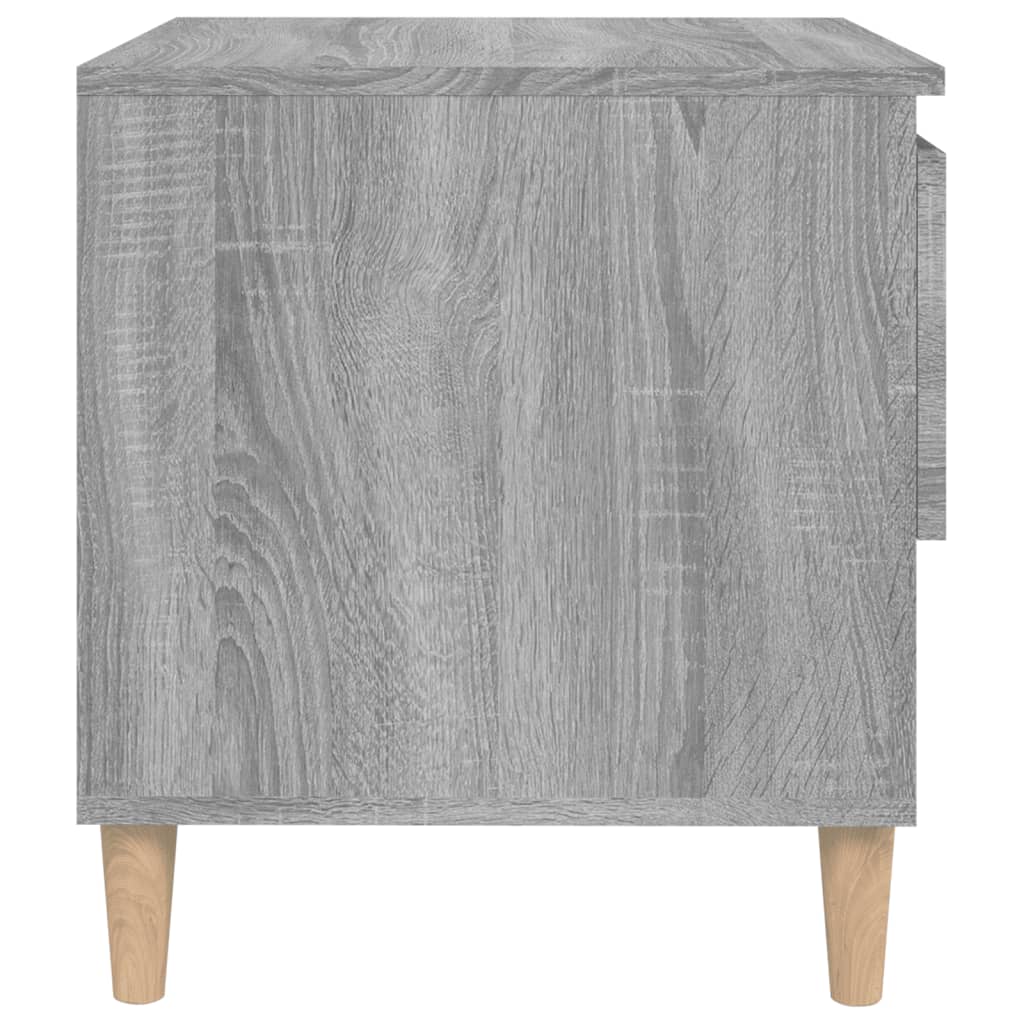 Nachtkastjes 2 st 50x46x50 cm bewerkt hout grijs sonoma eiken