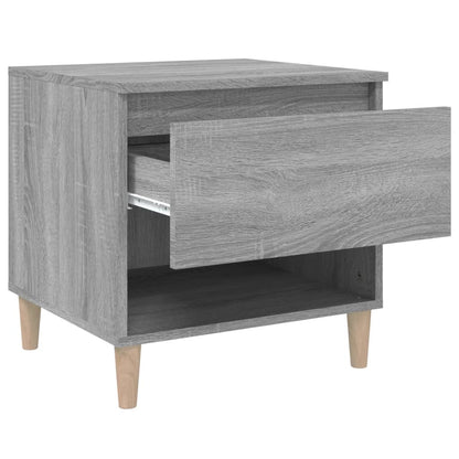 Nachtkastjes 2 st 50x46x50 cm bewerkt hout grijs sonoma eiken