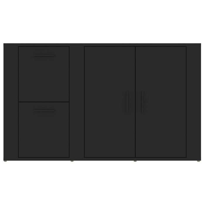 Dressoir 100x33x59,5 cm bewerkt hout zwart