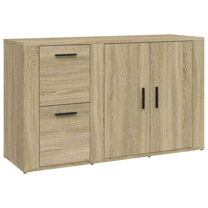 Dressoir 100x33x59,5 cm bewerkt hout sonoma eikenkleurig