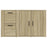 Dressoir 100x33x59,5 cm bewerkt hout sonoma eikenkleurig