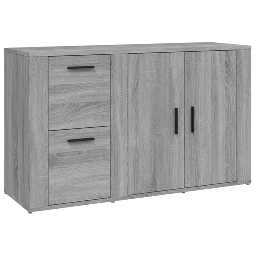 Dressoir 100x33x59,5 cm bewerkt hout grijs sonoma eikenkleurig